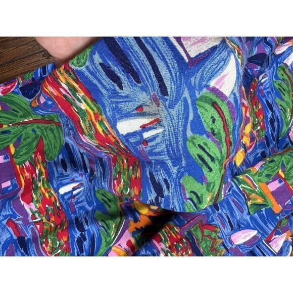 Vtg Ken Done Art to Wear Boating Button Down Long Sleeve Shirt 2 Piece Size M - Picture 13 of 13